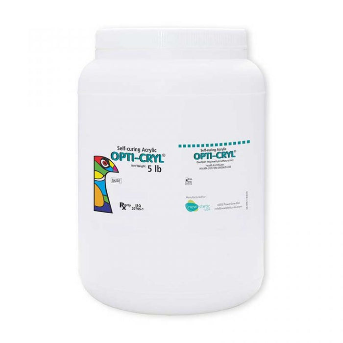 Opticryl Self Cure Original Powder 1LB and 5LB.