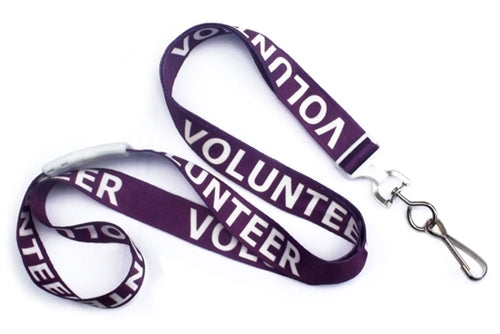 Orange Pre-Printed "Event Staff" 5/8" (16 MM) Flat Breakaway Lanyard with Swivel Hook, 2138-5200, Qty = 100