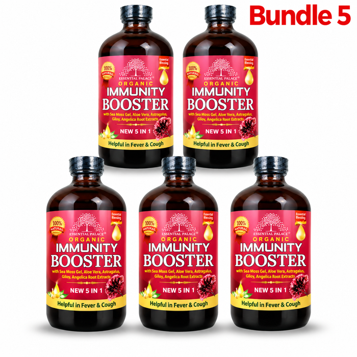 Organic Sea Moss Immunity Booster in branded packaging, sea moss-based wellness blend made with natural ingredients to complement everyday nutrition and a balanced wellness routine.