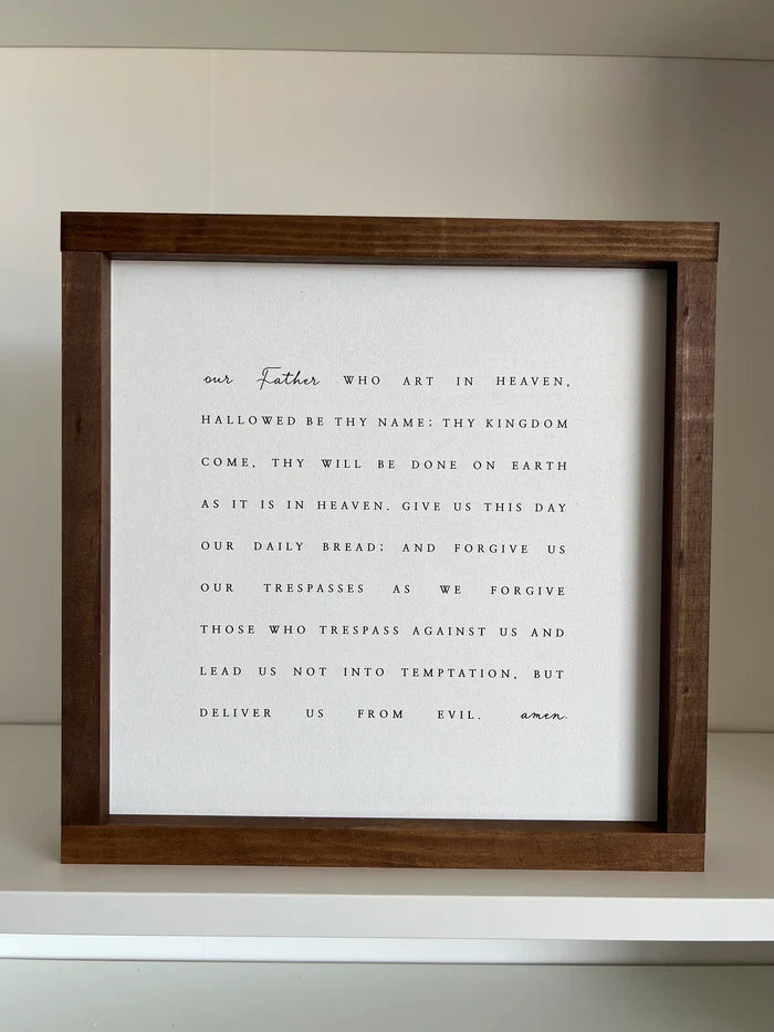 Our Father Who Art In Heaven Sign