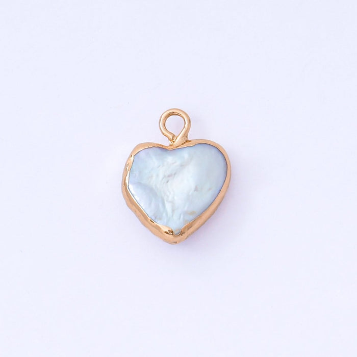 Pearl Heart Charm