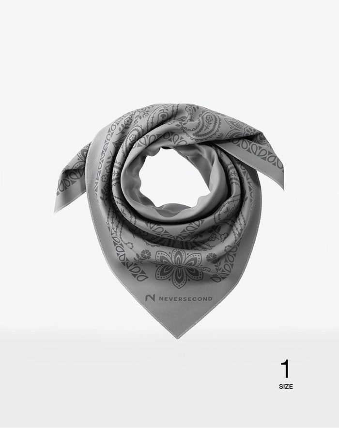 Performance Bandana Paisley Light Gray