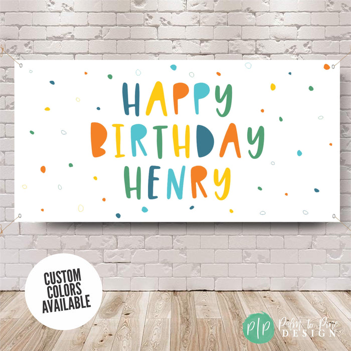 Personalized Happy Birthday Vinyl Banner