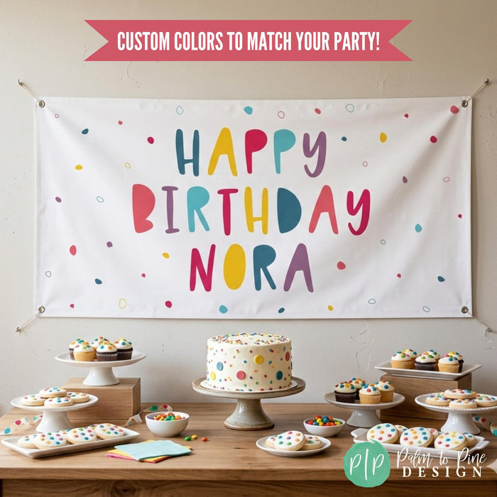 Personalized Happy Birthday Vinyl Banner
