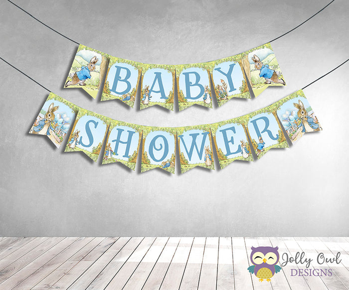 Peter Rabbit Baby Shower Printable Banner