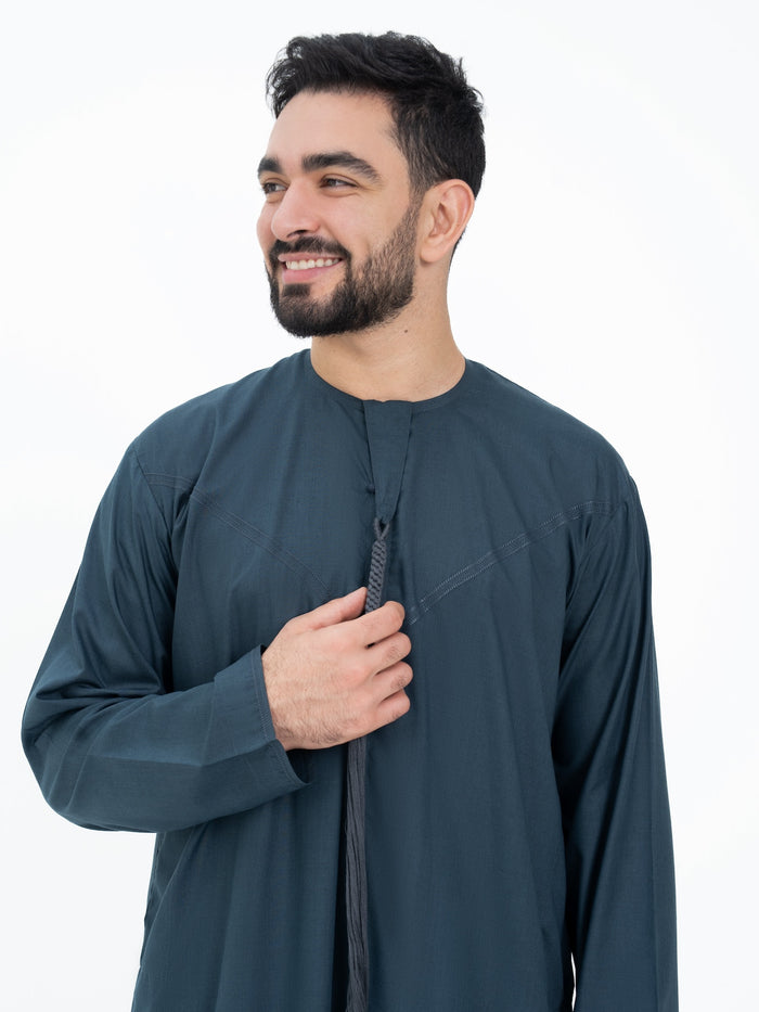 Teal Blue Emirati Kandora - Men