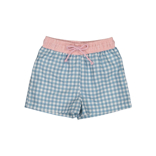 Pink and Blue Gingham Trunks