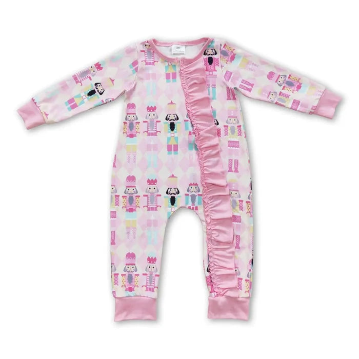 Pink Nutcracker Ruffle Onesie