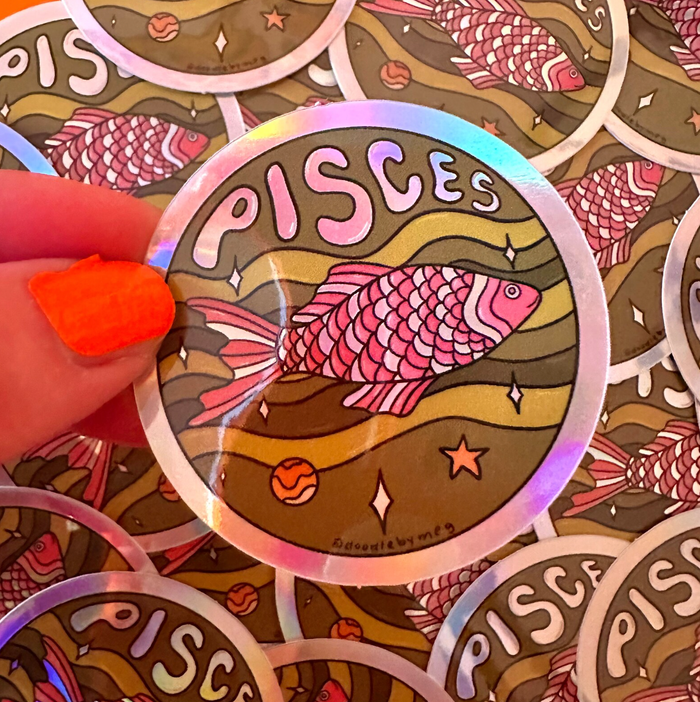 Pisces Holographic Sticker
