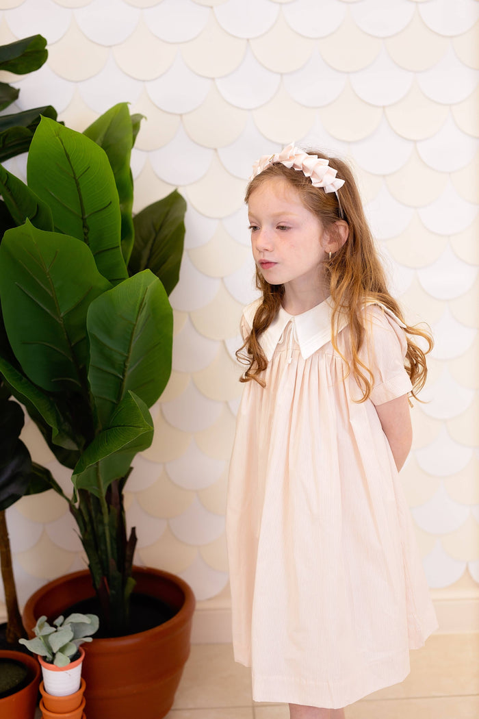 Pleated Ribbon Satin Headband - Ivory