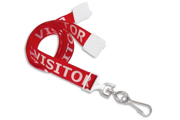 Pre-Printed 5/8" (16 MM) Flat Breakaway Lanyard with Swivel Hook, Qty = 100