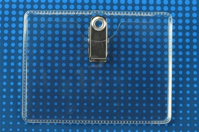 Premium Horizontal Badge Holder with Clip - Credit Card Size - 504-T, Qty = 100