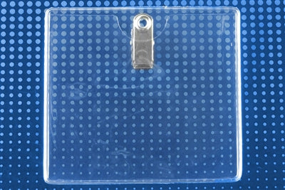 Premium Horizontal Badge Holder with Clip - Large Convention Size - 504-H, Qty = 100