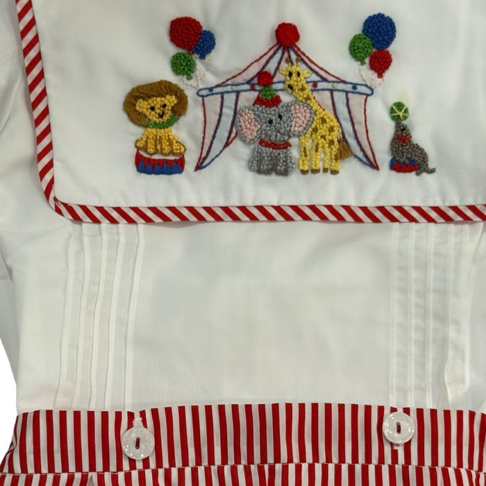 PREORDER Circus Animals Red French Knot 2-Pc Set (SHIPS END OF SEPT)