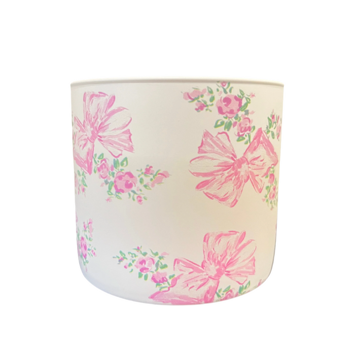 Preppy Pink Bows Candle