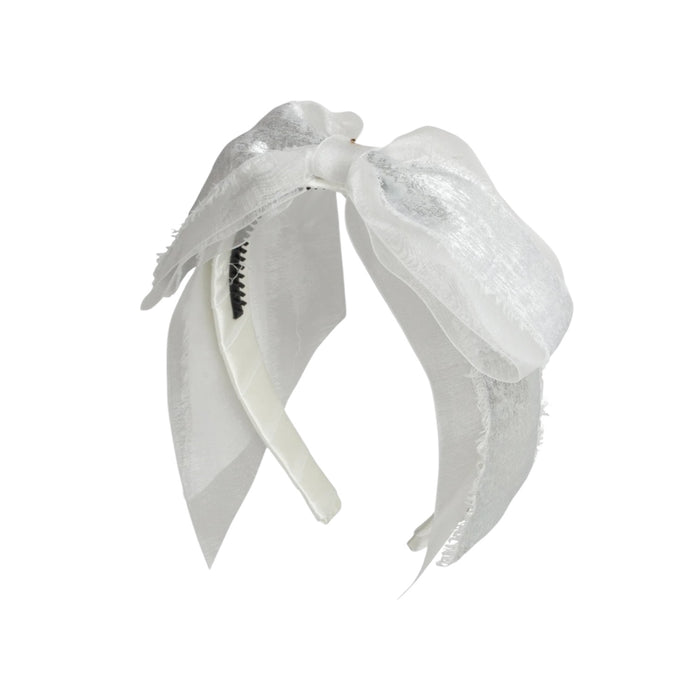 Primrose White Bow Headband