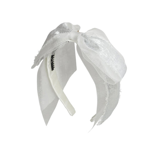 Primrose White Bow Headband