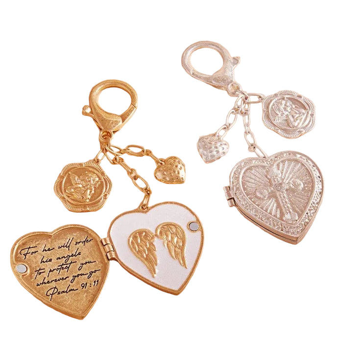 Psalm 91:11 Angel Bag Charm/Keychain