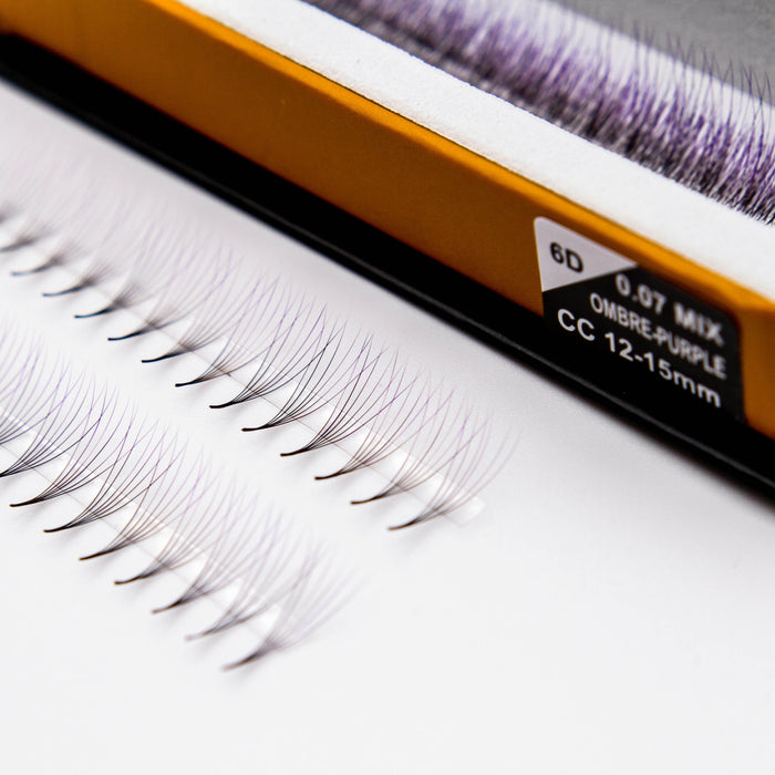 Purple Ombré 6D Rapid Promade Fans - 600 Fans