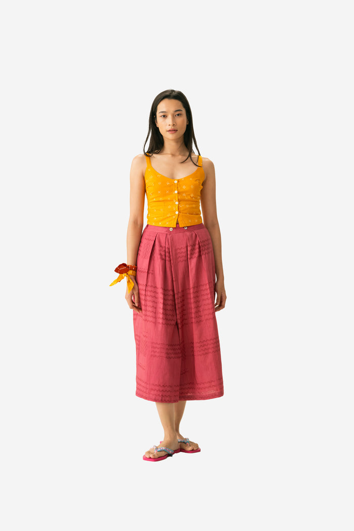 "Puspa" - Two Buttons Midi Pants