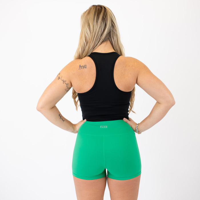 Black Racerback Crop Tank - Fitted