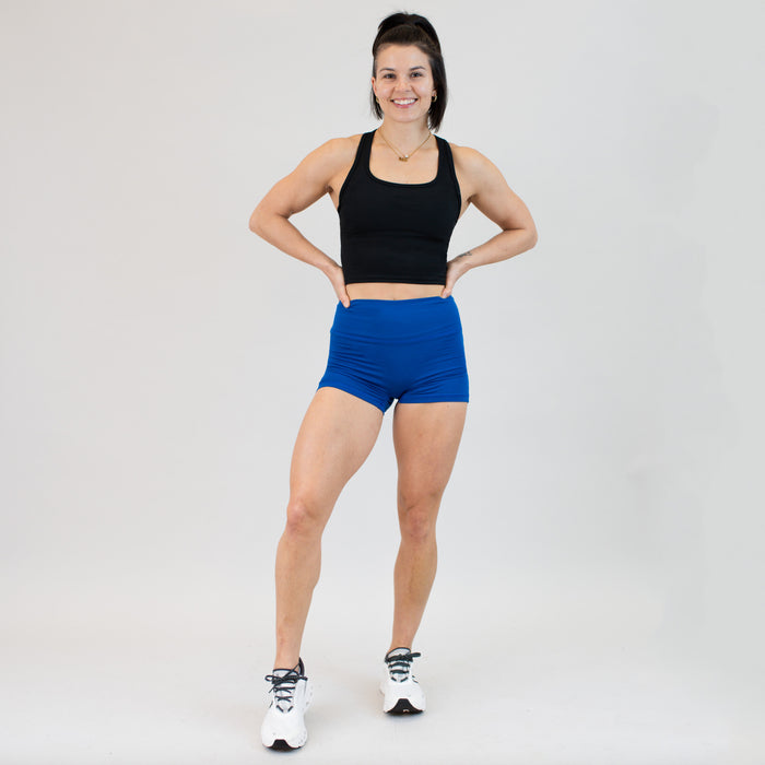 Black Racerback Crop Tank - Fitted