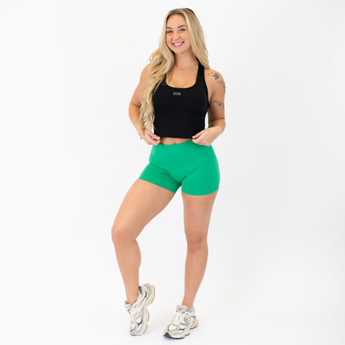 Black Racerback Crop Tank - Fitted