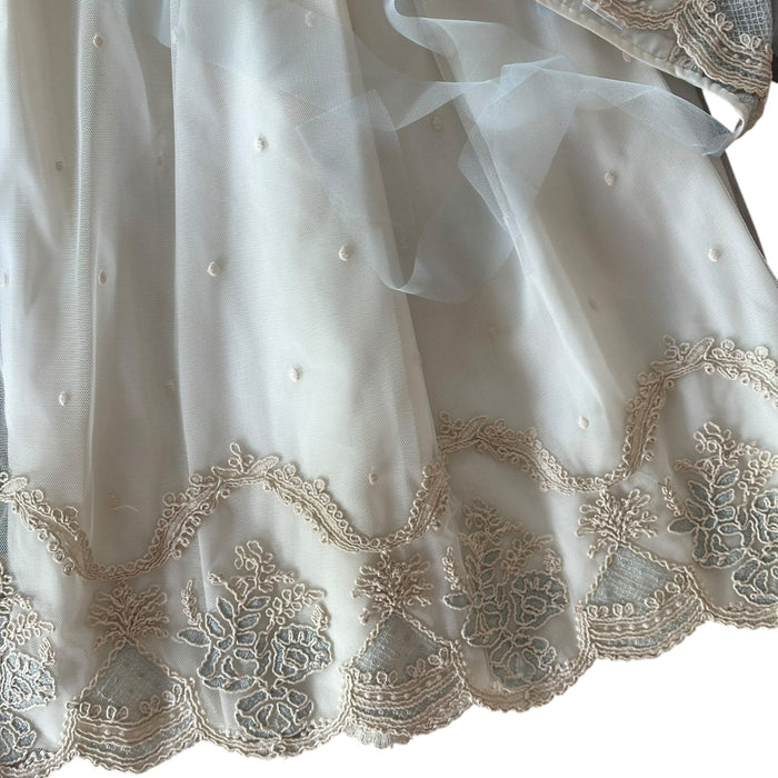 Rafa Light Blue/Beige Lace Gown