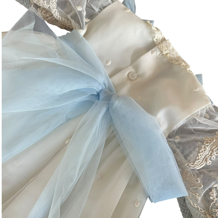 Rafa Light Blue/Beige Lace Gown