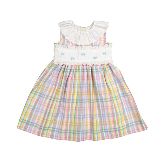 Rainbow Gingham Girl Dress