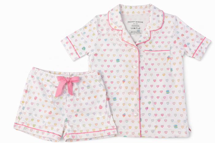 Rainbow Hearts & Sweets Jersey PJ Set
