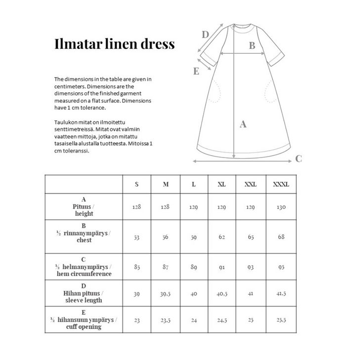 Ratia x Samu-Jussi Linen Ilmatar Pioni Blue Dress
