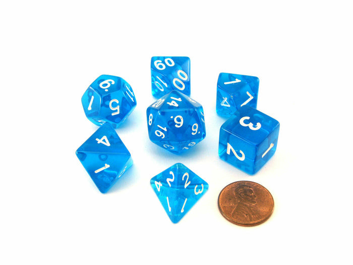 Reaper Miniatures Lucky Pizza Dungeon Dice - Clear Blue
