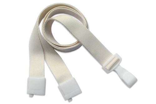Recycled P.E.T. 5/8" (16 MM) Flat Lanyard with Breakaway and "No-Twist" Wide Plastic Hook, Qty = 100