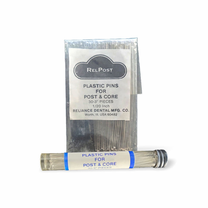 Relposts pkg.30-3" Plastic pins for Post & Core 1/20" Diameter