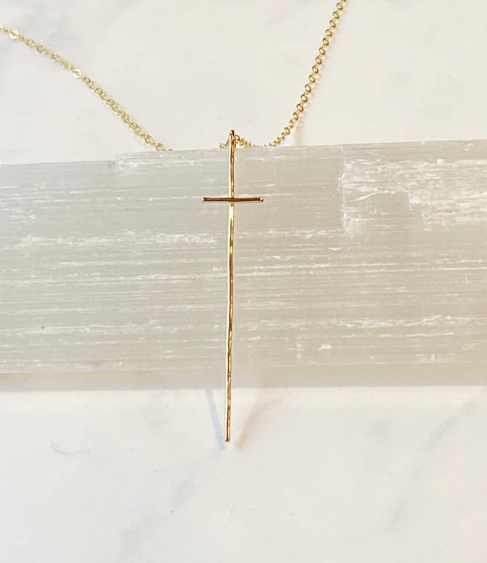 RESTOCK :: 14kt Gold Filled Modern Cross Necklace