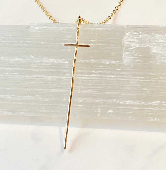 RESTOCK :: 14kt Gold Filled Modern Cross Necklace