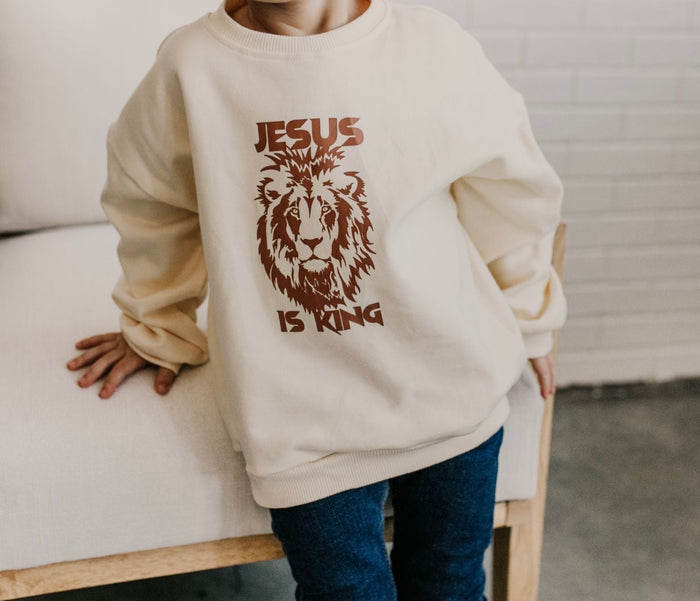 RESTOCK :: Jesus Is King Toddler Crewneck