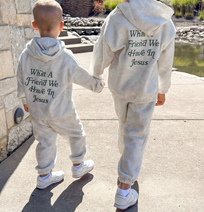 RESTOCK :: What A Friend In Jesus Camo Kids Hoodie