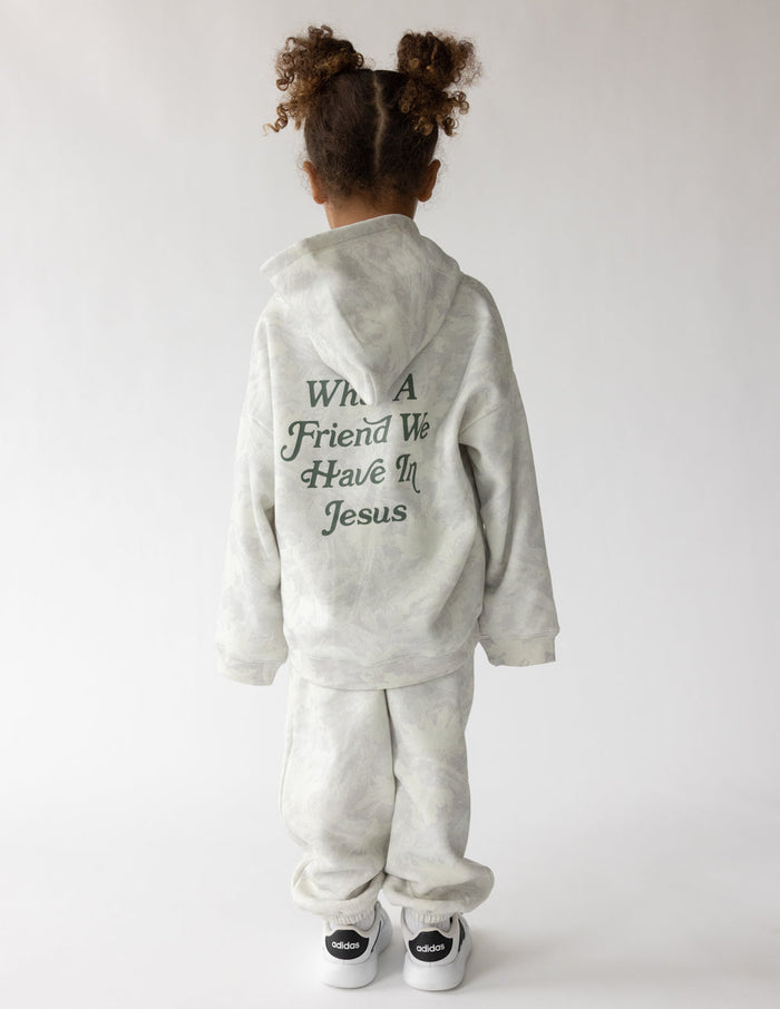 RESTOCK :: What A Friend In Jesus Camo Kids Hoodie