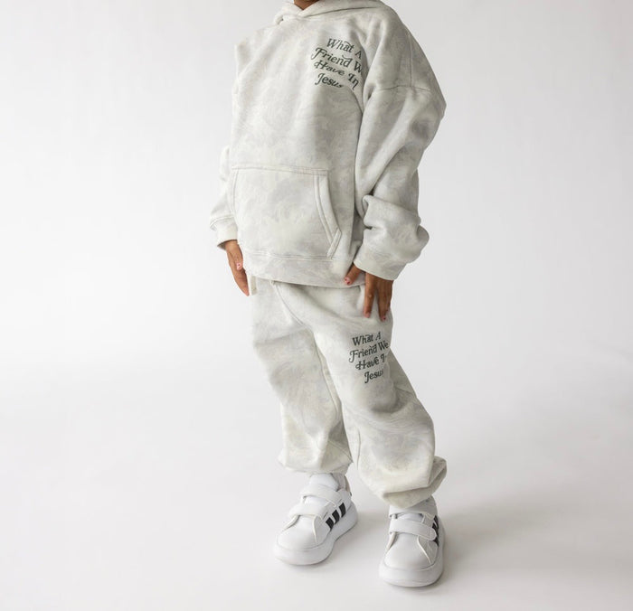 RESTOCK :: What A Friend In Jesus Camo Kids Hoodie