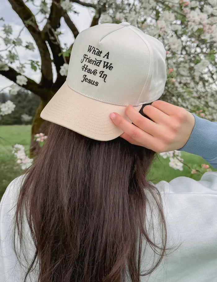 RESTOCK :: What A Friend In Jesus Trucker Hat