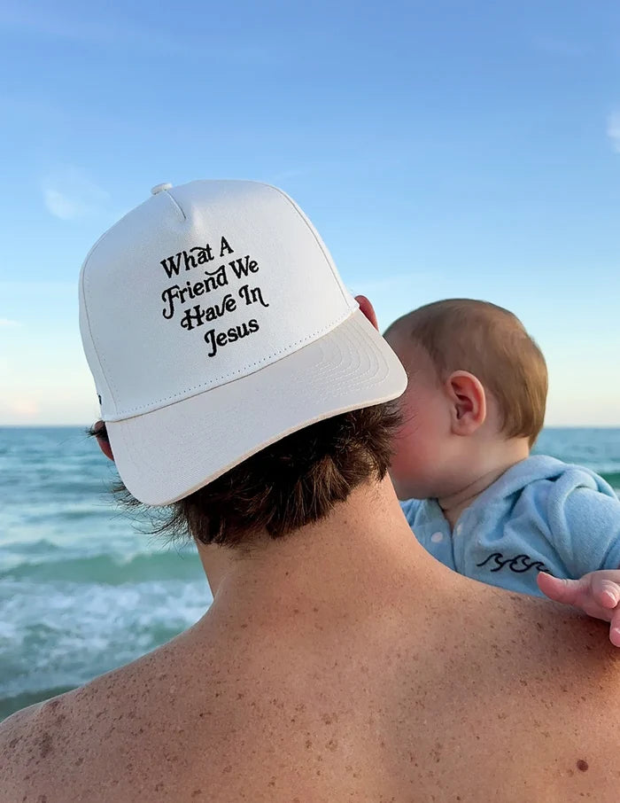 RESTOCK :: What A Friend In Jesus Trucker Hat