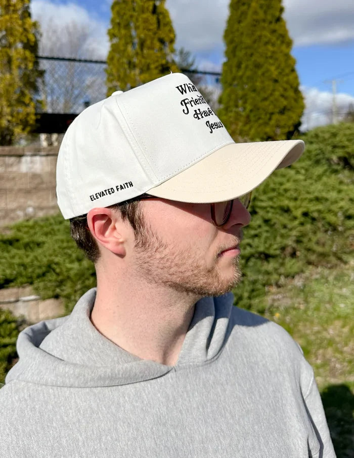 RESTOCK :: What A Friend In Jesus Trucker Hat