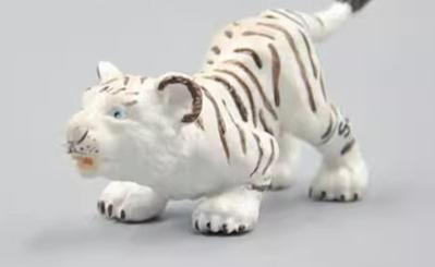 Retired Schleich 14093 White Tiger Cub animal PVC figure figurine model with tag RARE