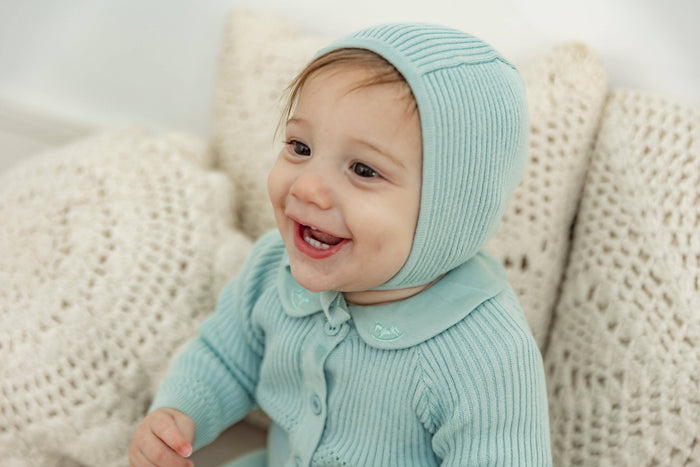Richard Romper, Cardigan, & Bonnet Set