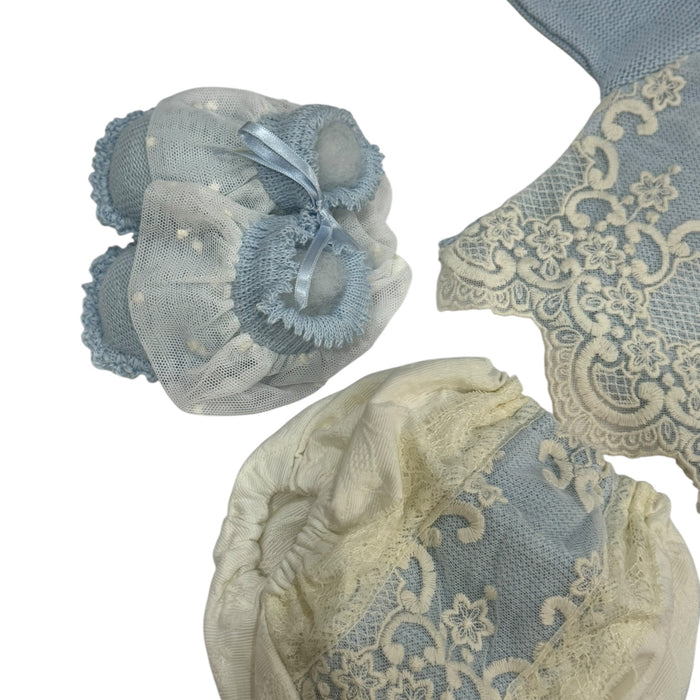 Roman Light Blue 4-piece Knitted Set