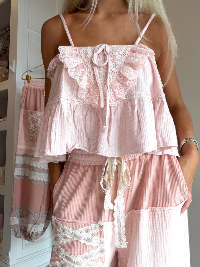 Romy Lace Ruffle Top