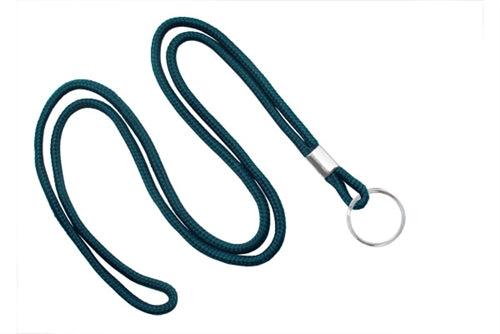 Round 1/8" (3 MM) Lanyard with Nickel-Plated Steel Split Ring, Qty = 100