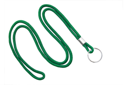Round 1/8" (3 MM) Lanyard with Nickel-Plated Steel Split Ring, Qty = 100
